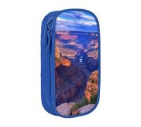 HEBSDFG Beauty Grand Canyon Print Pencil Case, Blue High-Capacity Pen Pencil Pouch Stationery Organizer with Pen Slots & Pouches for School Travel Makeup