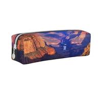HEBSDFG Beauty Grand Canyon Prints Leather Pencil Case & Cosmetic Pouch, Minimalist Zippered Organiser for School Office Travel Stylish Gifting