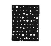 HEBSDFG Black & White Big Dot Print 13-inch Laptop Sleeve, Slim Shockproof Insertion Design Leather Laptop Case Bag for Office, School, Travel