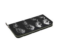HEBSDFG Bodybuilding Evolution Printed Long Wallet for Men and Women PU Leather Hand Purse with Card Holder, Zipper Closure