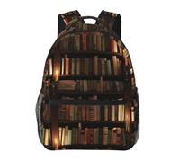 HEBSDFG Book Room Mysterious Library Prints School Bag Bookbag Lightweight Laptop Backpack Casual Daypack Travel Backpack for Students Boys Girls