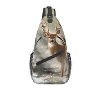 HEBSDFG Camouflage Deer Pattern Sling Backpack Funny Messenger Chest Bag Zipper Sling Bag for School, Travel & Work