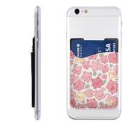 HEBSDFG Cartoon Cute Pigs Pattern Printed Phone Card Holder Wallet, 3M Adhesive Stick on Phone Wallet Case for iPhone and Android