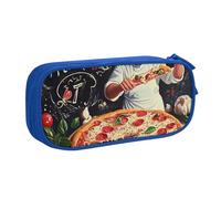 HEBSDFG Chef Pizza Print Cute Pencil Case Pouch for Boys Girls - Blue High Capacity Travel Pen Bag Organizer Makeup Bag for Student School College Office