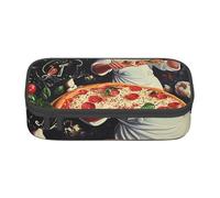 HEBSDFG Chef Pizza Print Pencil Case Large Pen Bag Cute Compartment Desk Organizer Make up Bag for School, Office, Makeup, Travel