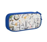 HEBSDFG Chemistry Print Print Cute Pencil Case Pouch for Boys Girls - Blue High Capacity Travel Pen Bag Organizer Makeup Bag for Student School College Office