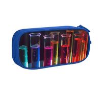 HEBSDFG Chemistry Test Tube Print Cute Pencil Case Pouch for Boys Girls - Blue High Capacity Travel Pen Bag Organizer Makeup Bag for Student School College Office