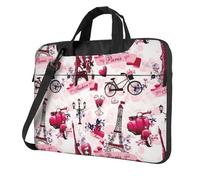 HEBSDFG Cityscape Paris Eiffel Tower France Print Laptop Bag 13 inch, Shockproof Computer Bags with Anti-Static Lining, Convertible Shoulder/Crossbody Carry for Office, School, Travel