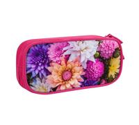 HEBSDFG Colorful Nature Flower Print Cute Pencil Case Pouch for Boys Girls - Pink High Capacity Travel Pen Bag Organizer Makeup Bag for Student School College Office