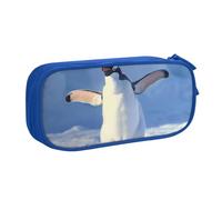 HEBSDFG Cute Penguin Print Cute Pencil Case Pouch for Boys Girls - Blue High Capacity Travel Pen Bag Organizer Makeup Bag for Student School College Office