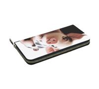 HEBSDFG Cute Pet Animals Printed Long Wallet for Men and Women PU Leather Hand Purse with Card Holder, Zipper Closure