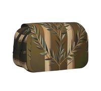 HEBSDFG Double-Layer Flip-Top Pencil Case, Antique Building with Roman Olive Branch and Greek Print Pencil Box Stationery Bag Organizer for School Supplies, Travel & Makeup Storage