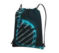 HEBSDFG Drawstring Backpack Science Gene Strand Printed Water Resistant Outdoor Casual Backpack Sport Gym Travel Bags for Men Women
