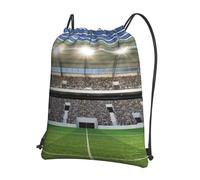 HEBSDFG Drawstring Backpack Stadium Football Satdium Field Light Night Printed Water Resistant Outdoor Casual Backpack Sport Gym Travel Bags for Men Women