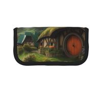 HEBSDFG Fantasy Rural Prints Canvas Pencil Case Cosmetic Organiser Zipper Pen Pouch for School Travel Office & Gift-Giving