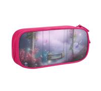 HEBSDFG Fantasy Spring Flowers Swing Print Cute Pencil Case Pouch for Boys Girls - Pink High Capacity Travel Pen Bag Organizer Makeup Bag for Student School College Office