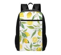 HEBSDFG Fresh Tropical Lemons Printed Travel Laptop Backpack for Men Women, Large Capacity Business Rucksack with Anti-Theft Pockets Daypack for School, Work & Outdoor