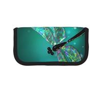 HEBSDFG Galaxy Animal Dragonfly Prints Canvas Pencil Case Cosmetic Organiser Zipper Pen Pouch for School Travel Office & Gift-Giving