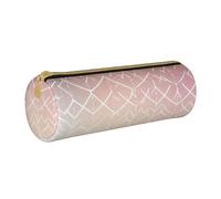 HEBSDFG Glittery Pretty Pattern Prints Round Pencil Case & Cosmetic Pouch, PVC Leather Zippered Organiser for School Office Travel Stylish Gifting