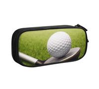 HEBSDFG Golf Club Print Cute Pencil Case Pouch for Boys Girls - Black High Capacity Travel Pen Bag Organizer Makeup Bag for Student School College Office