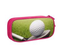 HEBSDFG Golf Club Print Cute Pencil Case Pouch for Boys Girls - Pink High Capacity Travel Pen Bag Organizer Makeup Bag for Student School College Office