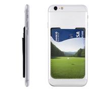 HEBSDFG Golf Course Printed Phone Card Holder Wallet, 3M Adhesive Stick on Phone Wallet Case for iPhone and Android