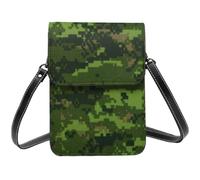 HEBSDFG Green Army Digital Camouflage Printed Phone Crossbody Bag PU Leather Mobile Wallet Bags for Men Women Cell Phone Purse with Adjustable Straps
