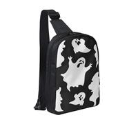 HEBSDFG Halloween Goth Pattern Crossbody Shoulder Sling Pack Water-Resistant Messenger Chest Bag Zipper Sling Bag for School, Travel & Work
