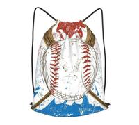 HEBSDFG Hand Drawn Baseball Bats and Ball Prints Drawstring Backpack for Women Men Adjustable String Bag Sackpack for Sport Gym Bags Shopping Beach, M