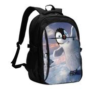 HEBSDFG Happy Penguin Print Laptop Travel Backpack for Mens Womens 13-16 Inch Computer Business Backpacks for School Hiking Work Outdoor