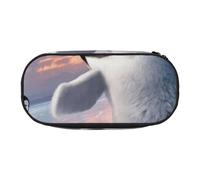 HEBSDFG Happy Penguin Prints Pencil Case Cute Stationery Case Organiser with Pen Slots for School Travel Office Gifts