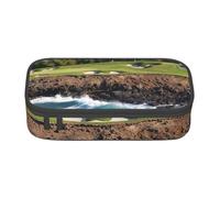 HEBSDFG Hawaii Beach Golf Course Print Pencil Case Large Pen Bag Cute Compartment Desk Organizer Make up Bag for School, Office, Makeup, Travel