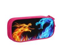 HEBSDFG Ice and Fire Dragons Print Cute Pencil Case Pouch for Boys Girls, Pink High Capacity Travel Pen Bag Organizer Makeup Bag for Student School College Office