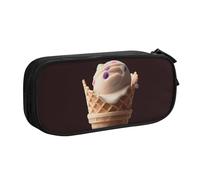 HEBSDFG Ice Cream prin Print Cute Pencil Case Pouch for Boys Girls - Black High Capacity Travel Pen Bag Organizer Makeup Bag for Student School College Office