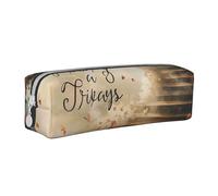 HEBSDFG Inspirational Quotes Prints Leather Pencil Case & Cosmetic Pouch, Minimalist Zippered Organiser for School Office Travel Stylish Gifting