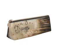HEBSDFG Inspirational Quotes Prints Triangle Pencil Case & Cosmetic Pouch, PVC Leather Zippered Organiser for School Office Travel Stylish Gifting