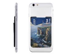 HEBSDFG Ireland Outdoors County Clare The Cliffs Printed Phone Card Holder Wallet, 3M Adhesive Stick on Phone Wallet Case for iPhone and Android