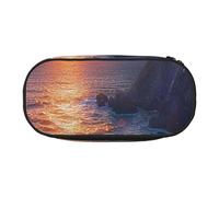 HEBSDFG Ireland Sunset Seascape Prints Pencil Case Cute Stationery Case Organiser with Pen Slots for School Travel Office Gifts