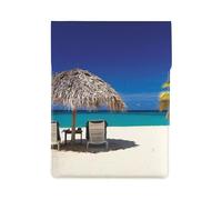 HEBSDFG Jamaica Beach Print 13-inch Laptop Sleeve, Slim Shockproof Insertion Design Leather Laptop Case Bag for Office, School, Travel