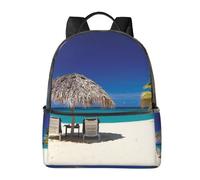 HEBSDFG Jamaica Beach Prints Lightweight School Backpack, Cute School Bag Laptop Rucksack Backpack Stylish Casual Daypacks Travel Backpack