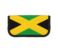 HEBSDFG Jamaica Flag Prints Canvas Pencil Case Cosmetic Organiser Zipper Pen Pouch for School Travel Office & Gift-Giving