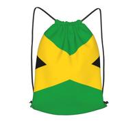 HEBSDFG jamaica flag Prints Drawstring Backpack for Women Men Adjustable String Bag Sackpack for Sport Gym Bags Shopping Beach, S