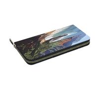HEBSDFG Kauai Hawaii Seashore Printed Long Wallet for Men and Women PU Leather Hand Purse with Card Holder, Zipper Closure