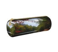HEBSDFG killarney National Park Prints Round Pencil Case & Cosmetic Pouch, PVC Leather Zippered Organiser for School Office Travel Stylish Gifting