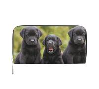 HEBSDFG Labrador Retriever Dog Printed Long Wallet for Men and Women PU Leather Hand Purse with Card Holder, Zipper Closure
