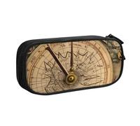HEBSDFG Law of The Compass Navigation Print Cute Pencil Case Pouch for Boys Girls - Black High Capacity Travel Pen Bag Organizer Makeup Bag for Student School College Office