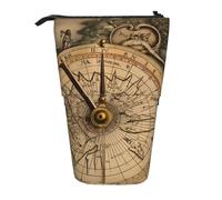 HEBSDFG Law of The Compass Navigation Prints Retractable Pencil Case & Cosmetic Pouch, Zippered Stationery Bag Pen Box for School Office Travel