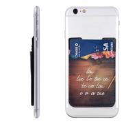 HEBSDFG Let All You do be Done with Love Printed Phone Card Holder Wallet, 3M Adhesive Stick on Phone Wallet Case for iPhone and Android