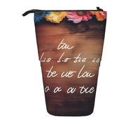 HEBSDFG Let All You do be Done with Love Prints Retractable Pencil Case & Cosmetic Pouch, Zippered Stationery Bag Pen Box for School Office Travel