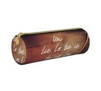 HEBSDFG Let All You do be Done with Love Prints Round Pencil Case & Cosmetic Pouch, PVC Leather Zippered Organiser for School Office Travel Stylish Gifting